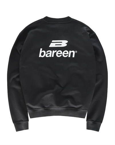 Bareen - Logo Oversized Crewneck Sweatshirt - Black